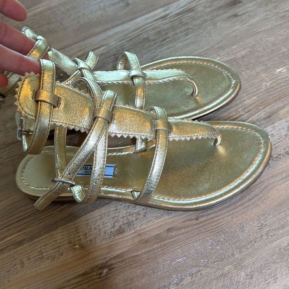 Prada Gold Gladiator Sandals Size 35 - Picture 3 of 5